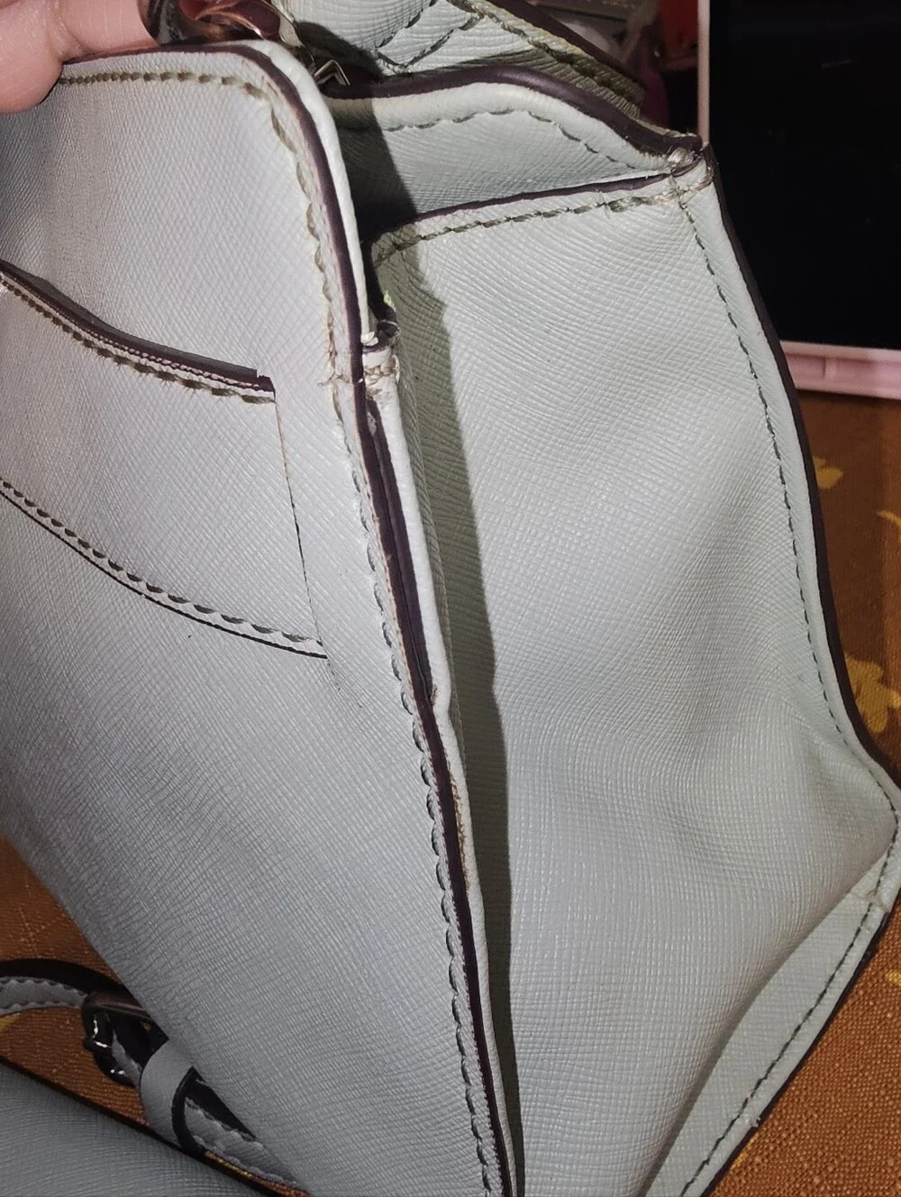 Guess Los Angeles Satched Handbag With Matching Trifold Wallet.